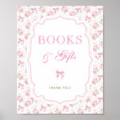 Poster Pink Floral Bow Low Shack Livres et Cadeaux (Devant)
