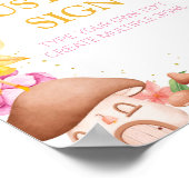 Poster Pink Floral Fairy Anniversaire Table de fête (Coin)