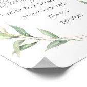 Poster Pink Floral Foliage Bébé Faire-part de naissance S (Coin)