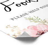 Poster Pink Floral Food Baby Shower (Coin)