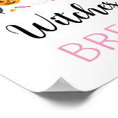 Poster Pink Ghost Halloween sorcières Brew Boissons Signa (Coin)