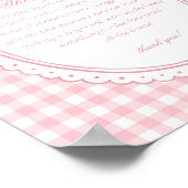 Poster Pink Gingham Coquette Bow Diaper Thoughts Baby (Coin)