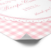 Poster Pink Gingham Coquette Bow Share a Recipe (Coin)
