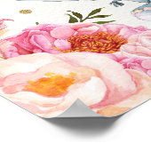 Poster Pink Gold Boho Elephant Nursery Wall Art Imprimer (Coin)