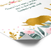 Poster Pink Gold Greenery Safari Devinez Combien De Jeu S (Coin)