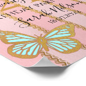 Poster Pink Gold Stripes et Bufly (Coin)