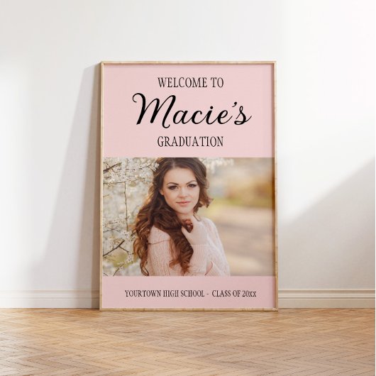 Poster Pink Graduation Party Photo