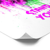 Poster Pink & Green avec l'affiche texte - Lion Imprimer! (Coin)