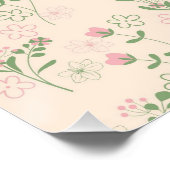 Poster Pink Green Retro Y2K les années 70 Fleur Motif (Coin)