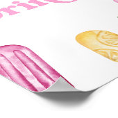 Poster Pink Green Yellow Popsicle Party Boissons Panneau (Coin)