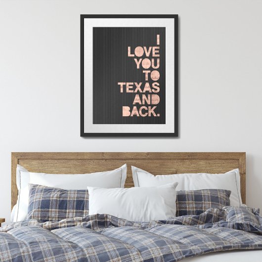 Poster Pink Grey Aimez-vous au Texas et retour