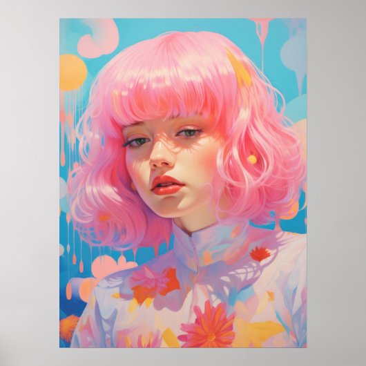 Poster Pink Haired : L'essence de la féminité (Devant)