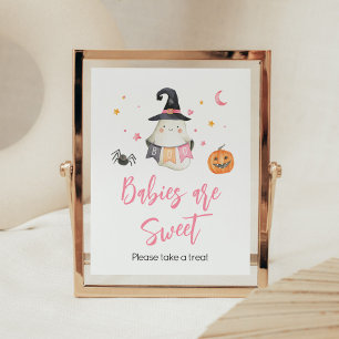 Poster Pink Halloween Ghost Little Boo Baby sont sucrés
