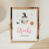Poster Pink Halloween Ghost Little Boo Boo Baby showers B