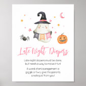 Poster Pink Halloween Ghost Little Boo Diapositives noctu (Devant)