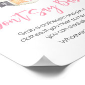 Poster Pink Halloween Ghost Little Boo Ne pas dire bébé (Coin)