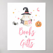 Poster Pink Halloween Ghost Little Livres et Cadeaux (Devant)