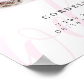 Poster Pink Heart Monogramme photo de bébé Collage (Coin)