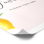 Poster Pink Lemons baby shower Favors (Coin)