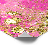 Poster Pink Leopard Cheetah Imprimer Bannière Parties sci (Coin)