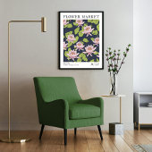 Poster Pink Lotus Water Lily Juillet Marché aux fleurs de