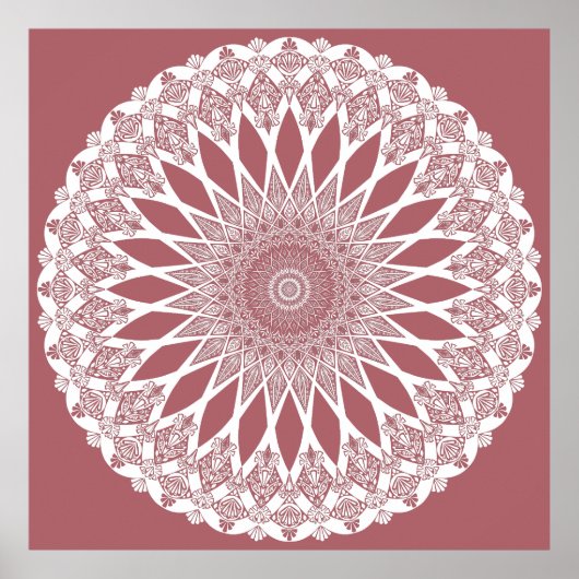 Poster Pink Madder Tristyns Mandala (Devant)