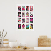 Poster Pink Matchbox Label Collage, Vintage Ephemera (Cuisine)