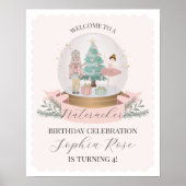 Poster Pink Nutcracker Ballet anniversaire bienvenue (Devant)