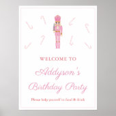 Poster Pink Nutcracker Sucres de canne Anniversaire Bienv (Devant)