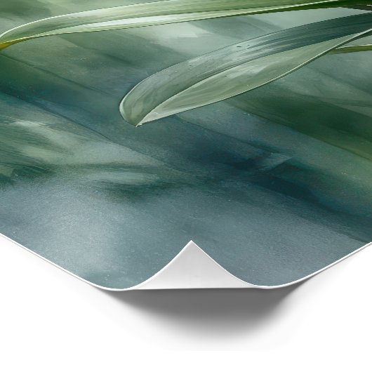 Poster Pink Orchid Plant On Bamboo Background (Coin)