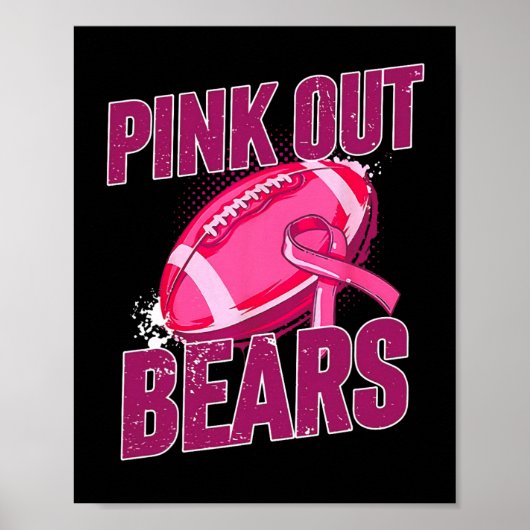Poster Pink Out Football Tacker Cancer du sein (Devant)