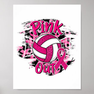 Poster Pink Out Volleybyll Soutien de sensibilisation au