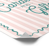 Poster Pink Palm Springs Pastel Beach Cartes & Cadeaux (Coin)