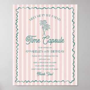 Poster Pink Palm Springs Pastel Beach Time Capsule