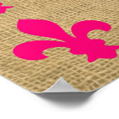 Poster Pink Paris Moods Fleur de Lys Motif (Coin)