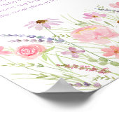 Poster Pink Pastel Fleur sauvage ne pas dire Baby Game (Coin)