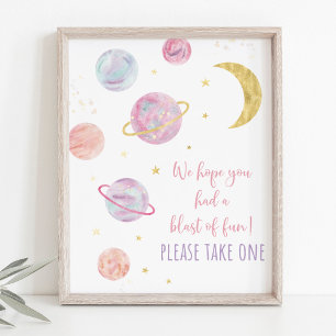 Poster Pink Pastel Galaxy Space Signet favori Anniversair