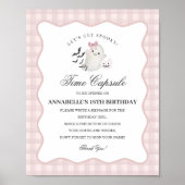 Poster Pink Pastel Little Boo Ghost Time Capsule Game (Devant)