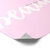 Poster Pink Pastel Script belle citation motivationnelle (Coin)