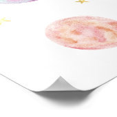 Poster Pink Pastel Two Moon Space Anniversaire Bienvenue (Coin)