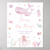 Poster Pink Pastel Under the Sea Devine Combien de partie (Devant)