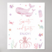 Poster Pink Pastel Under the Sea Sweet Traitements Douche (Devant)