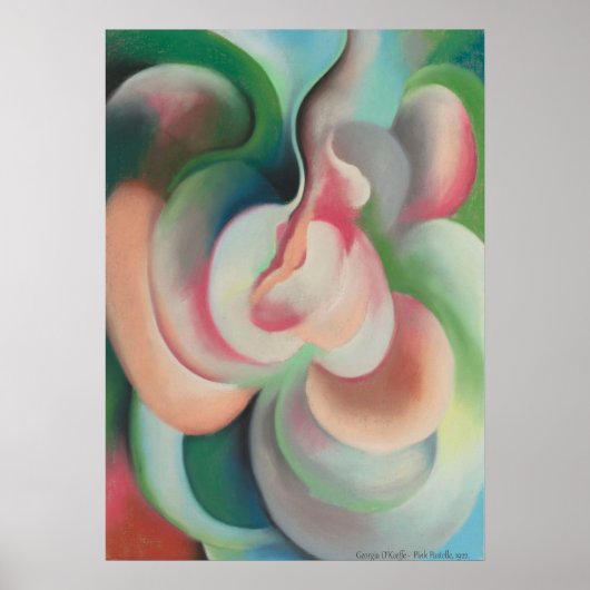 Poster Pink Pastelle par Georgia O'Keeffe - Abstraction (Devant)