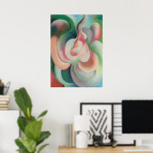 Poster Pink Pastelle par Georgia O'Keeffe - Abstraction (Bureau à domicile)