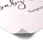 Poster Pink Pearl Bow Girl Baby Shower Welcome  (Coin)