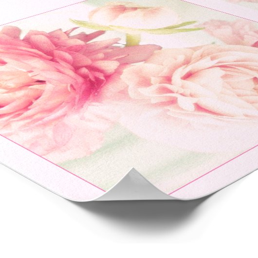 Poster Pink Peonies (Coin)