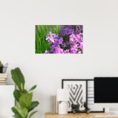 Poster Pink Phlox et Grass été Floral (Bureau à domicile)