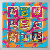 Poster Pink Power Pop Art - Prix du cancer du sein (Devant)