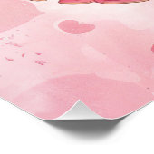 Poster Pink Princess Girl Anniversaire Bienvenue (Coin)