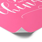 Poster Pink Profite Des Petites Choses | Calligraphie mod (Coin)